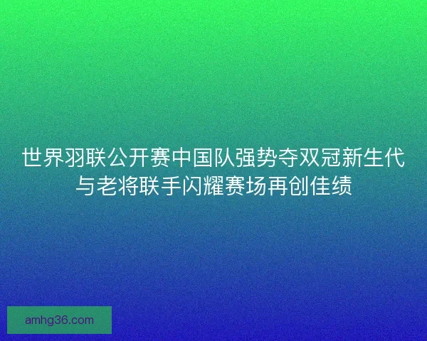 世界羽联公开赛中国队强势夺双冠新生代与老将联手闪耀赛场再创佳绩